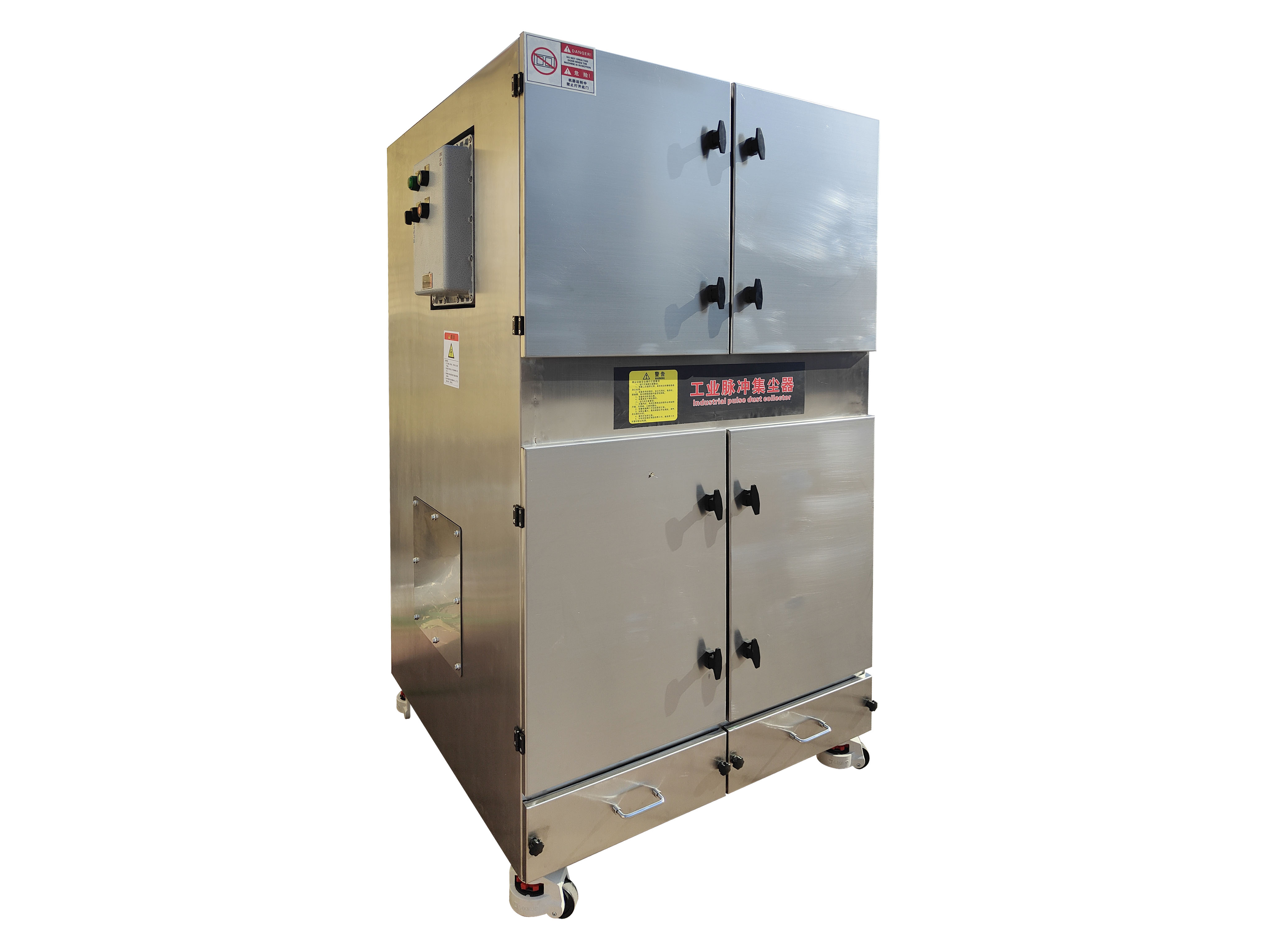 304不锈钢防爆集尘器_7.5KW_大风量粉尘回收-上海科瑞博